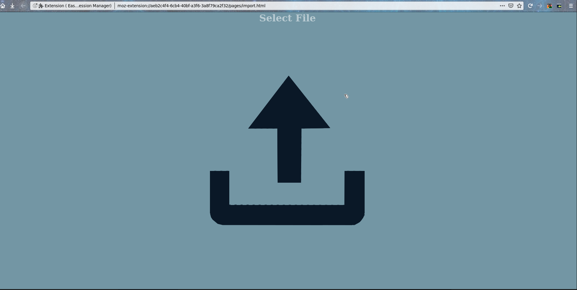 8 Importing a session JSON file.