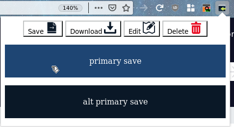 2 Interface with sessions and hovering color effect. 