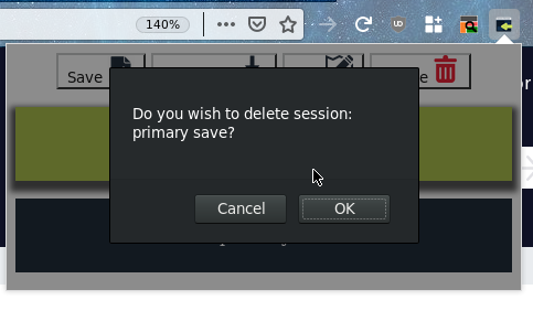 5 Deleting a selected session. 