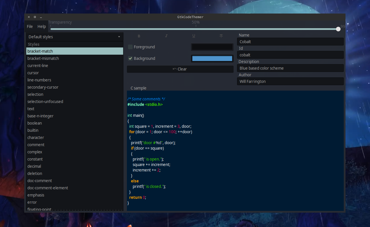GtkCodeThemer