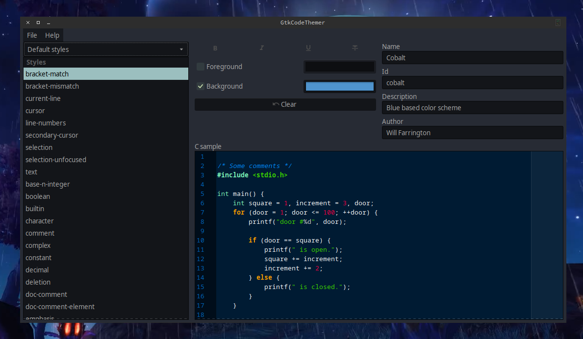 GtkCodeThemer