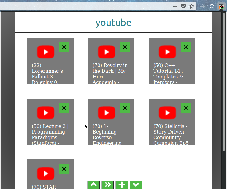3 List of tabs matching search.