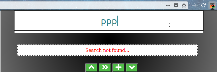 4 Search failed response.