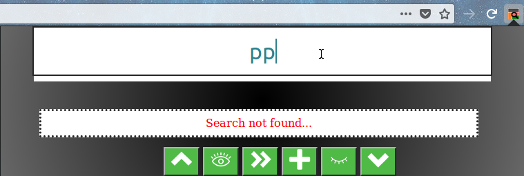 6 Search failed response.