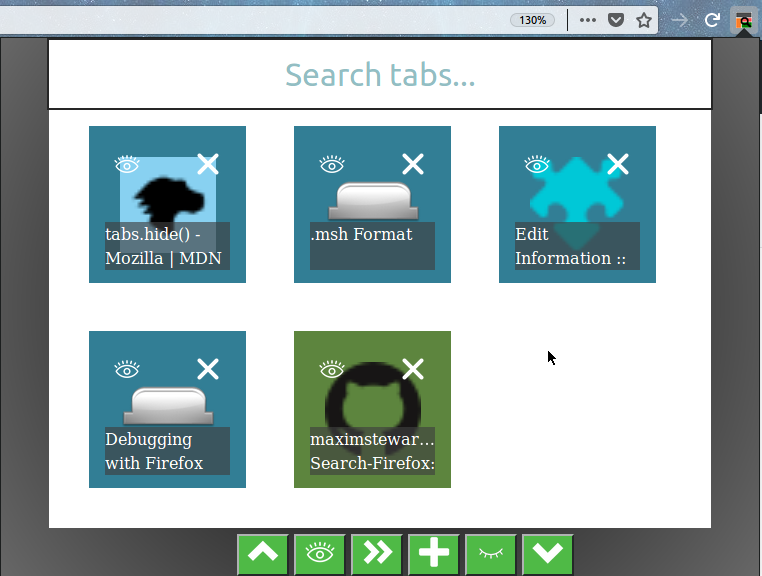 1 Default list style without interacting with tab.